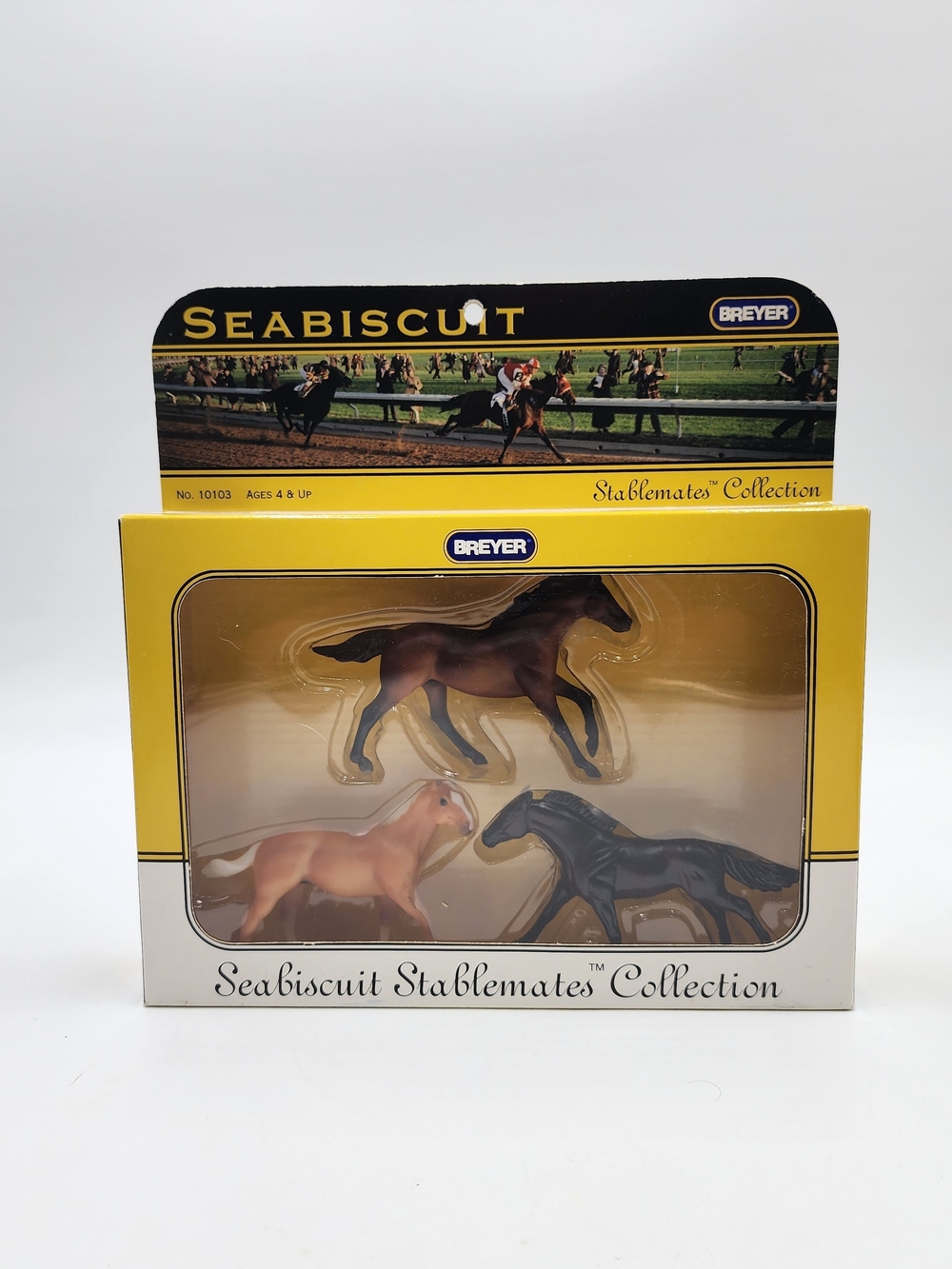 Breyer Seabiscuit Stablemates Collection Horse Figurine Set - Yellow Packaging